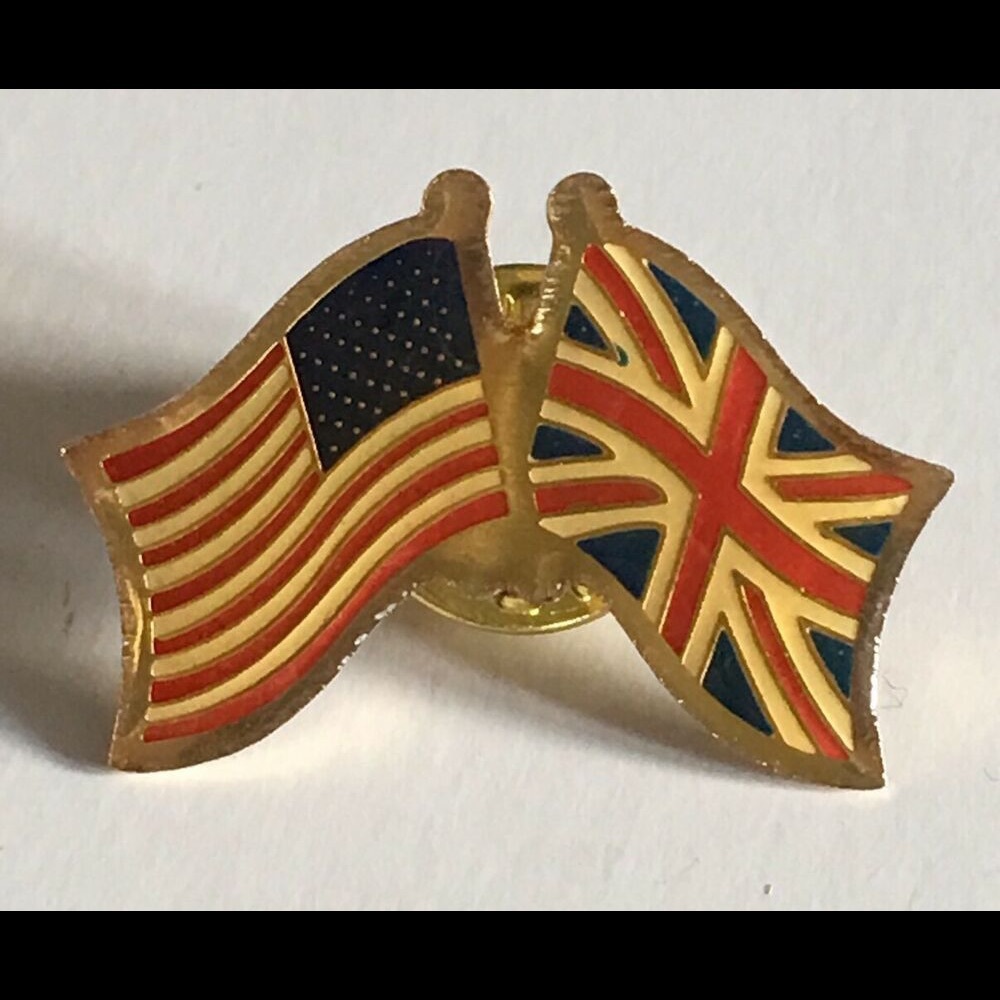 United States & United Kingdom friendship pin